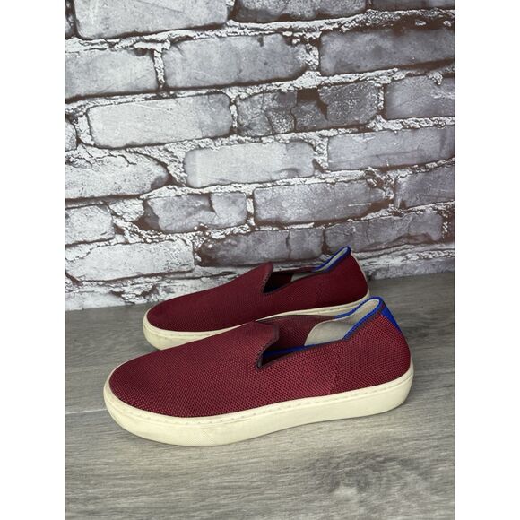 Rothy's Shoes The Original Red Knit Casual Slip On Sneakers Women’s 5.5M US/36EU - Picture 1 of 16